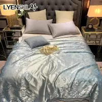 美帮汇全棉提花空调被夏凉被全棉春秋水洗冰丝单双人夏天薄被子