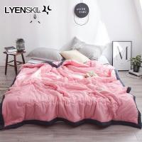 美帮汇夏季水洗棉空调被春秋被夏凉被芯单人学生宿舍双人色薄被子夏被