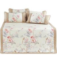 美帮汇春夏凉席三件套折叠席子梅坞寻梦印花冰丝席(米)