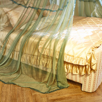 美帮汇公主风圆顶吊帐加密加厚吸顶廷落地蚊帐床幔1.5m1.8m床双人家用