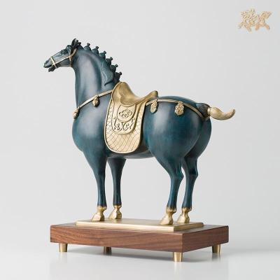 美帮汇全铜摆件《唐马之二》铜工艺品 家居饰品 礼品 摆件