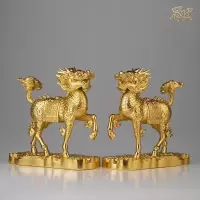 美帮汇全铜摆件《金箔(一对)》铜工艺品 家居饰品 摆件