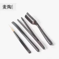 美帮汇手工黑檀道六君子 功夫茶具零配件摆件 茶勺茶针茶夹