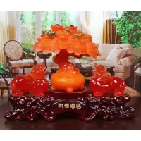 美帮汇摇钱树发财树玉白菜貔貅摆件财源广进店铺开业工艺礼品