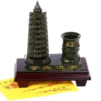 美帮汇九层文昌塔摆件九层玉文昌塔笔筒浮屠塔摆件家居饰品