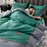 美帮汇款冰丝四件套北欧式丝滑春夏水洗真丝绸床单被套床上用品