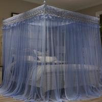 美帮汇新款蚊帐三开1.5m床1.8m双人家用廷落地公主风加密加厚烤漆