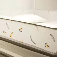 美帮汇夏季蚊帐防摔儿童三开支架拉链加密有底1.8m2米床家用2.2
