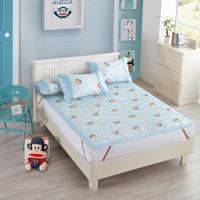 美帮汇凉席二/三件套甜食主义印花冰丝席(蓝)