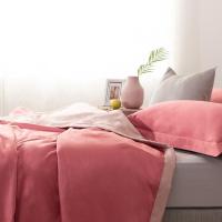 美帮汇100支长绒棉空调被夏季全棉薄被全棉夏凉被拂晓洛可可红