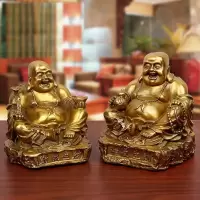 美帮汇弥勒佛像摆件 笑佛工艺品家居摆设客厅装饰品开业新居礼品