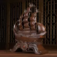 美帮汇一帆风顺船帆船摆件工艺品家居客厅酒柜办公桌面装饰开业礼品