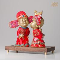 美帮汇全铜摆件 《百年好合》家居饰品 工艺品 结婚