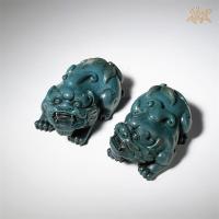 美帮汇全铜摆件 《貔貅之财源滚滚(一对)》铜工艺品 家居饰品