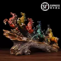 美帮汇马摆件八骏雄风摆设品办公室桌摆设公司乔迁新店开业礼品