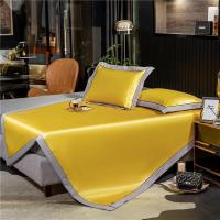 美帮汇冰丝席凉席1.8m床夏季席子三件套1.5米可水洗折叠2.0米空调软席