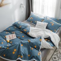 美帮汇全棉全棉床上用品四件套宿舍床单人3三件套床笠被套春