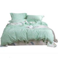 美帮汇双面水洗棉四件套全棉少女心套件1.8m床单被套花愿