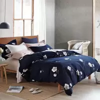 美帮汇全棉床笠磨毛四件套1.8m床单被套少女床上用品1.5m双人加厚全棉