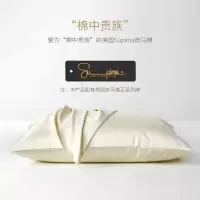 美帮汇100支全棉枕套一对装酒店全棉贡缎夏季枕头套单人枕用