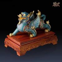 美帮汇全铜摆件《鎏金珐琅貔貅》家居饰品 铜工艺品