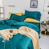 美帮汇80支天丝四件套夏季冰丝双面色欧式床单被套床上用品款