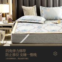 美帮汇冰丝凉席三件套1.8m床夏季席子1.5米可水洗折叠空调软席1.2夏凉席