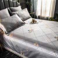 美帮汇夏季冰丝凉席1.8m床可水洗可折叠软凉席冰丝席夏天床单三件套2.0