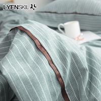 美帮汇风洛卡棉简约四件套色1.8m床上用品宿舍被套床单三件套