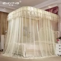 美帮汇导轨蚊帐加密加厚u型轨道1.5/1.8m床双人家用2米床2.2m公主风