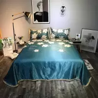 美帮汇冰丝凉席可水洗折叠夏季天1.5米可机洗空调软席子1.8m床单三件套2