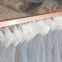 美帮汇u型伸缩导轨蚊帐1.8m床家用1.5米2m遮光自动轨道免安装夏季防蚊罩