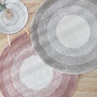 美帮汇地毯圆形北欧简约客厅茶几沙发卧室少女儿童床边转椅定制地垫