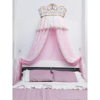 美帮汇公主风床幔蚊帐床头帐幔流苏纱帐皇冠儿童房北欧民宿酒店装饰床帘
