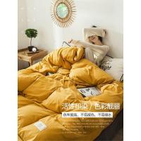 美帮汇简约全棉水洗棉被套单件色单双学生宿舍1.5m1.8米全棉被罩