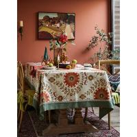 美帮汇金盏花桌布布艺餐桌北欧茶几桌布田园欧式台布美式餐布
