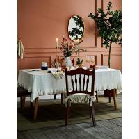 美帮汇少女心欧式桌布布艺棉麻小清晰北欧亚麻茶几餐桌布简约