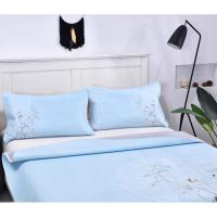 美帮汇彩绘牛皮席软席头层水牛皮凉席1.8 1.5米三件套辛夷花开