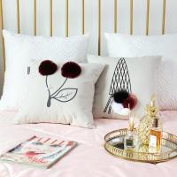 美帮汇北欧火烈鸟抱枕床上靠垫靠背床头枕头公主风卧室靠枕套风少女