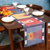 美帮汇桌旗北欧轻奢茶几电视柜欧式美式长条餐桌布艺吧台布 猫电影 40*200cm9(适合150-160电视柜)