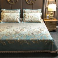 美帮汇床裙空调冰丝凉席三件套可水洗可折叠1.8m床夏季机洗软席1.5米