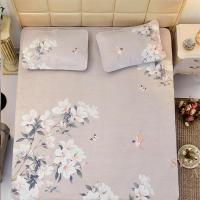 美帮汇彩绘牛皮席软席头层牛皮凉席1.8米1.5米三件套蝶恋花飞