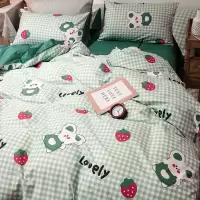 美帮汇床上用品四件套全棉全棉公主风少女心床单被套儿童三件套4