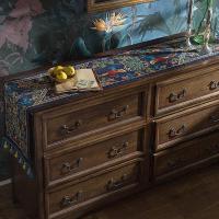 美帮汇电视机茶几洗衣机长方形搭巾盖巾餐桌布茶几桌布桌旗 A[电视柜布] 80*200cm