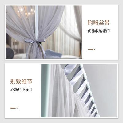 美帮汇新款公主风廷落地蚊帐家用1.8m床1.5米1.2三开支架纹账