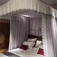 美帮汇网纱U型导轨床幔床帘1.8m轨道防尘顶遮光蚊帐加长保护隐私1.5