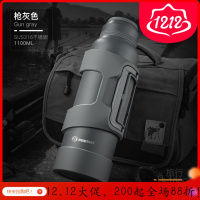 美帮汇保温杯大容量保温壶男女316不锈钢茶杯户外便携真空水杯子 枪灰色