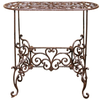 美帮汇铸铁花架花盆架置物架古典花纹装饰摆件杂货花园户外庭院