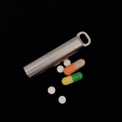 美帮汇多层格304不锈钢便携药盒防水仓迷你药片盒随身小药瓶户外防水罐