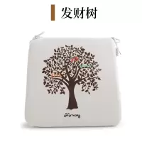 美帮汇仿亚麻记忆棉坐垫餐桌椅垫家用实木椅子四季通用防滑马蹄形座椅垫